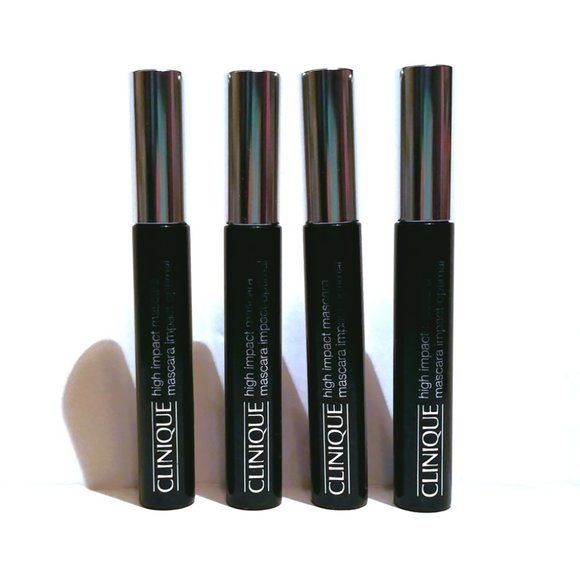 CLINIQUE High Impact Mascara 01 Black 0.28oz/8g each FULL SIZE Bundle of 4 - Picture 2 of 3